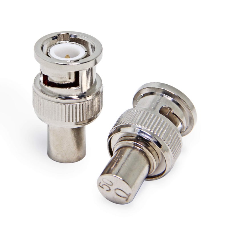 RFAdapter BNC Terminator 50 Ohm, 2 Pack BNC Male RF Coax Connector Adapter End - Image 1
